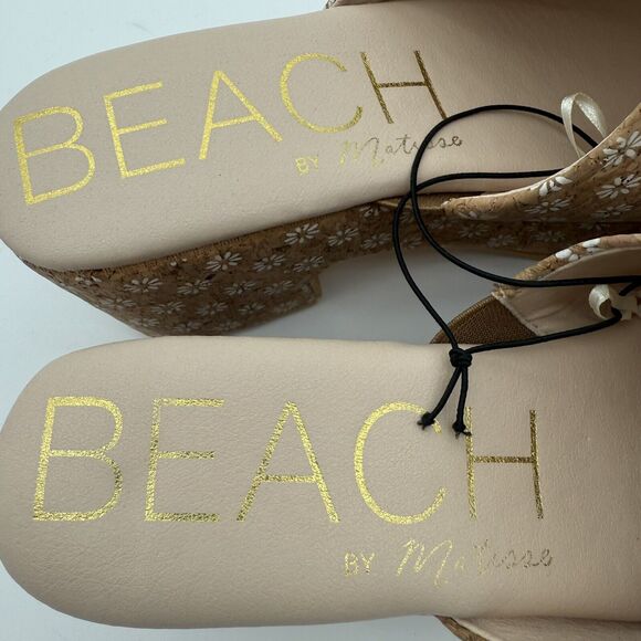 Beach By Matisse Tammy Wedge Sandal Platform Slide Size 11 Daisy Cork Open Toe. - Picture 7 of 15